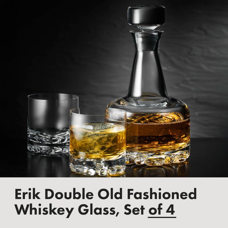 Orrefors Erik Double Old Fashioned Glasses (Set of 4) - 12 Fl. Oz., Minimalistic Glasses with Heavy Base, Glassware for Whiskey, Bourbon, Gin, Serving Cocktails & Margaritas, Dishwasher Safe - Image 2